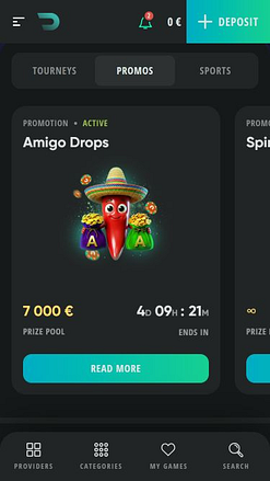 Рекламные изображения мобильного приложения Drip Casino
