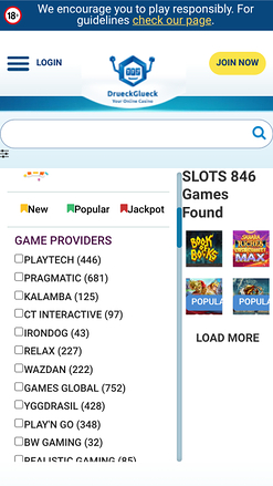 Desarrolladores de juegos de casino DrueckGlueck para móviles