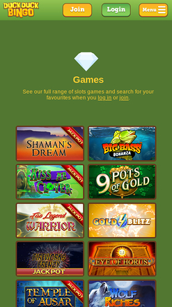 Jeux de bingo Duck Duck sur mobile