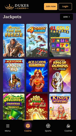 Dukes Casino Mobile Image Jackpot