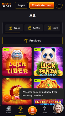 Jeux de casino Dundeeslots sur mobile