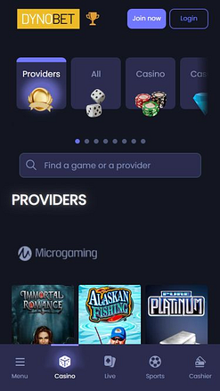 Développeurs de jeux d'images pour mobile Dynobet Casino