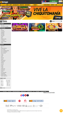 Jackpot Ebingo version mobile