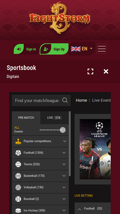 Sports Eight Storm Casino version mobile