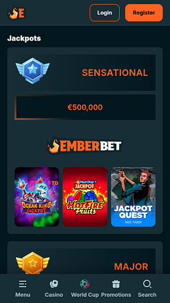 Premio mayor móvil de Emberbet Casino