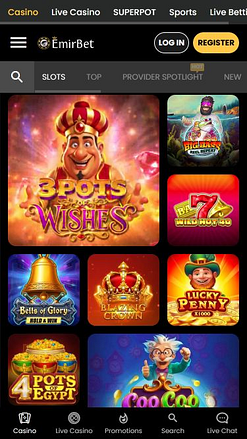 EmirBet Мобильные игры с изображениями