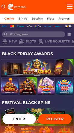Enracha Casino Homepage Mobil