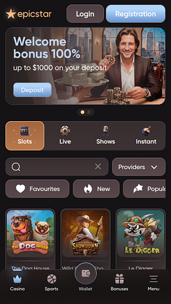 Jeux mobiles Epicstar Casino