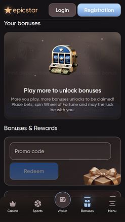 Promotions mobiles d'Epicstar Casino