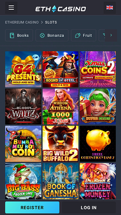 Jeux de casino ETH sur mobile