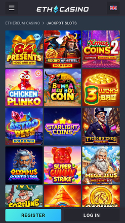 Jackpot mobile du casino ETH