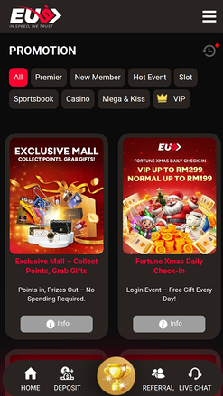 Мобильные акции казино EU9