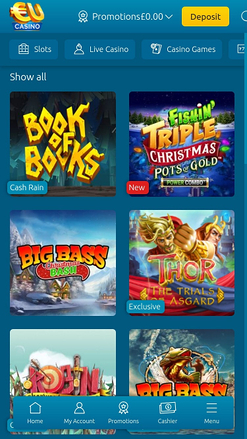 Juegos móviles de EUcasino