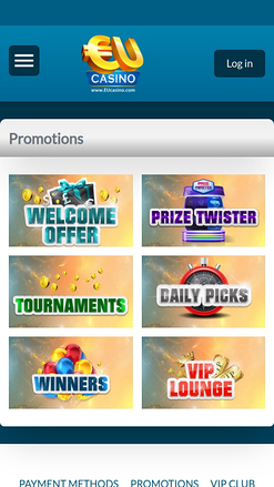 Promociones móviles de EUcasino