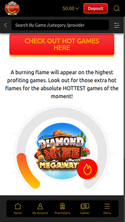 Hot o Cold di Euro King Casino Mobile