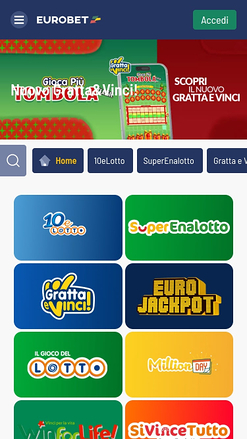 Eurobet Casino Lotteries Mobile