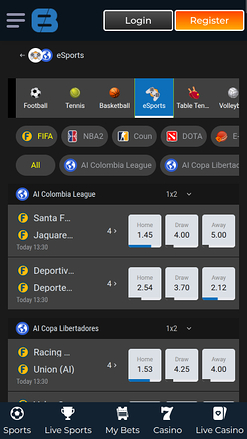 Esports mobiles de Exclusive Bet Casino