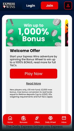 Promozioni mobili di Express Wins
