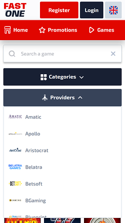 Développeurs de jeux mobiles de F1 Casino