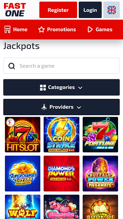 Jackpot mobile de F1 Casino