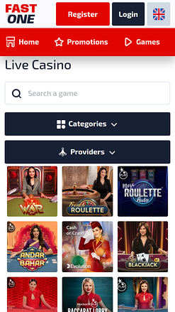 Croupier en direct mobile de F1 Casino