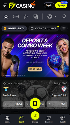 Deportes móviles de F7 Casino