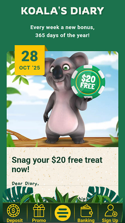 Journal du koala mobile du Fair Go Casino