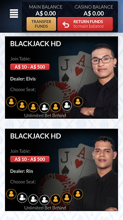 Croupier en direct mobile du Fair Go Casino