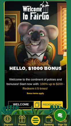 Promotions mobiles du Fair Go Casino