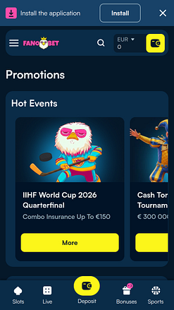 Casino FanoBet Móvil Escritorio