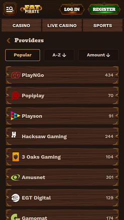 FatPirate Casino Mobile-Spielentwickler