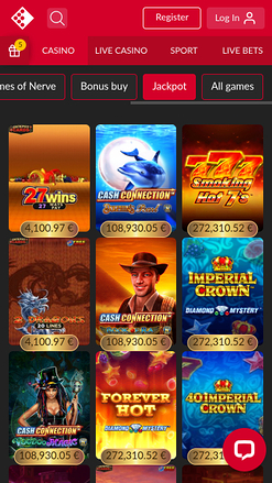 Jackpot mobile di Fenikss Casino