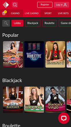 Live dealer mobile di Fenikss Casino