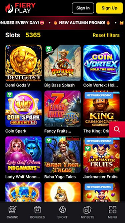 FieryPlay Casino Mobile Games