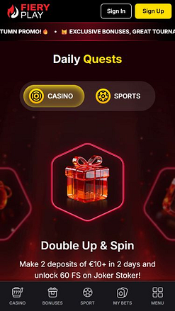 FieryPlay Casino Mobile Promotions
