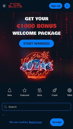 FireSlots Casino Página de inicio móvil