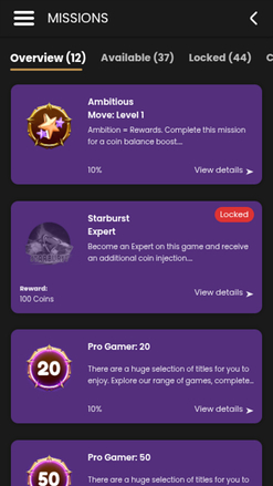 Missioni mobile di Fire Vegas Casino