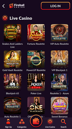 Fireball Casino Mobile Croupier en Direct
