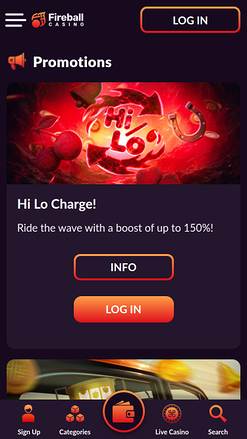 Fireball Casino Mobile Promotions