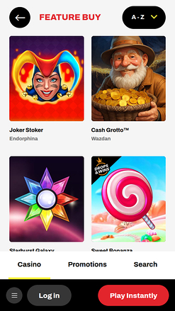 Firespin Casino Achat de fonctionnalités sur mobile