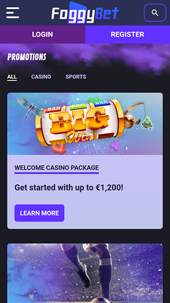 Мобильные промоакции Foggybet