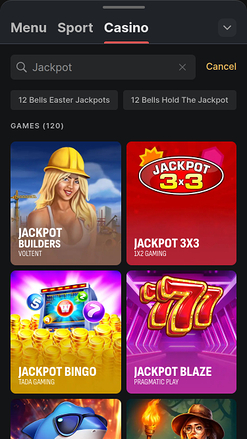 Jackpot di Fonbet Casino Mobile