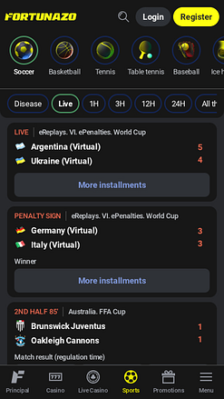 Fortunazo Casino Mobile Sports