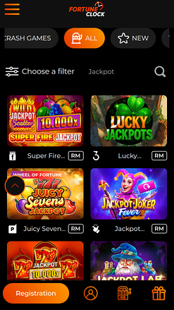 Jackpot de Fortune Clock Casino Mobile