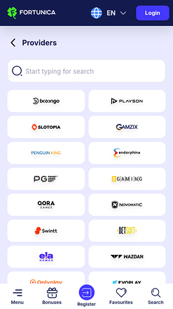 Fortunica Casino Mobile-Spielentwickler