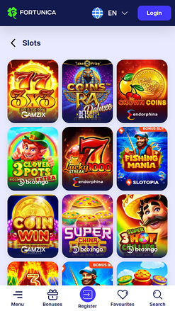 Fortunica Casino Mobile-Spiele