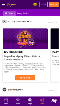 Foxy Games Casino Mobile-Aktionen