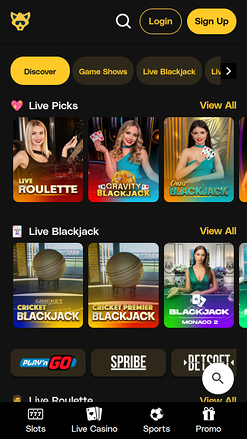 FoxyGold Casino Mobile-Live-Dealer