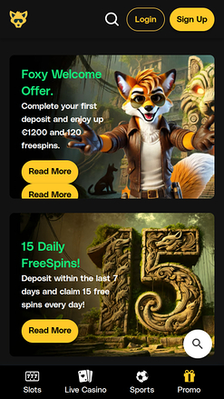 FoxyGold Casino Mobile-Aktionen