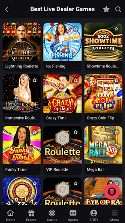 Casino mobile Fragabet avec croupier en direct